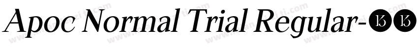 Apoc Normal Trial Regular字体转换